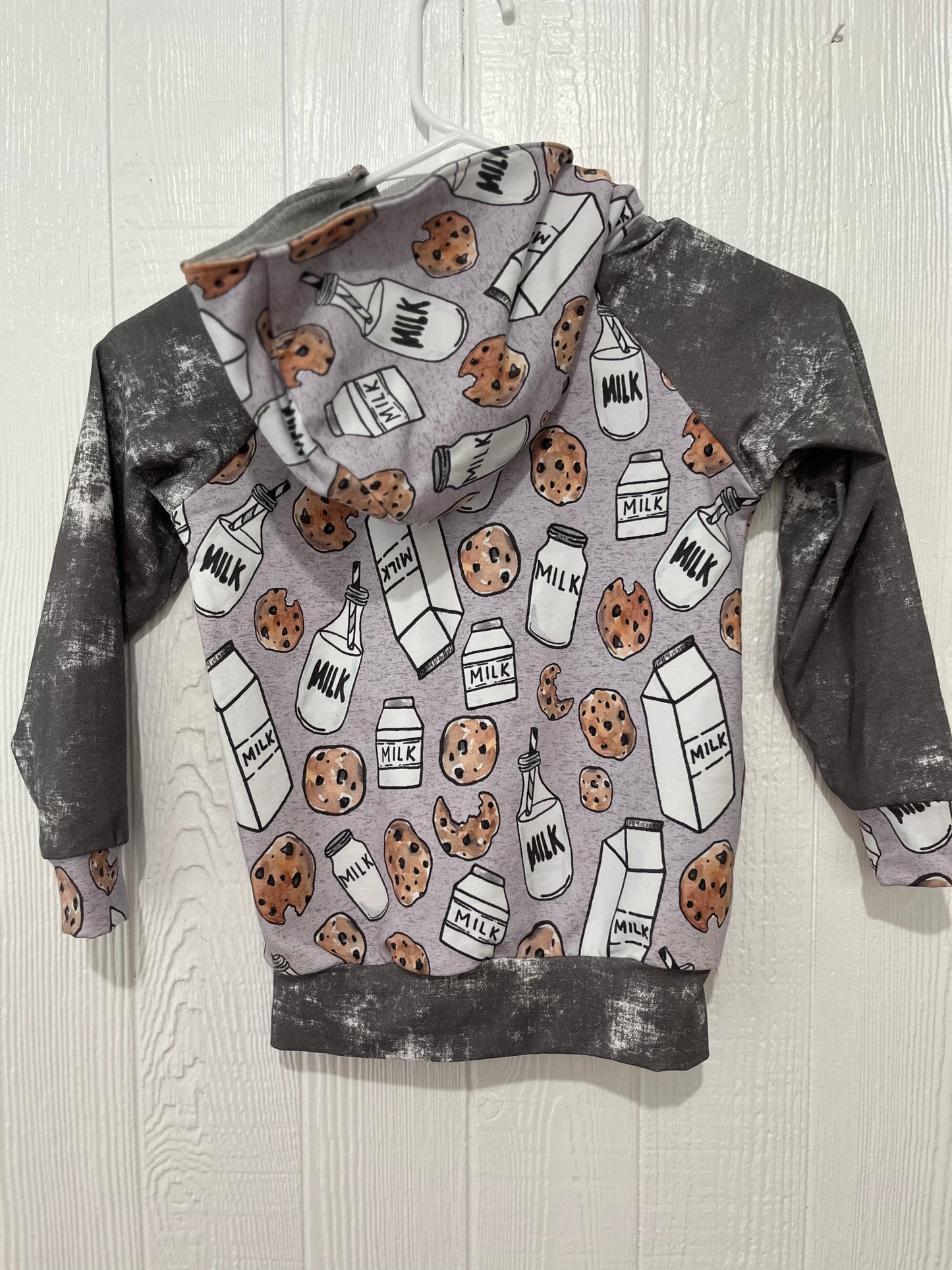 Cookies and milk hoodie 4-5T