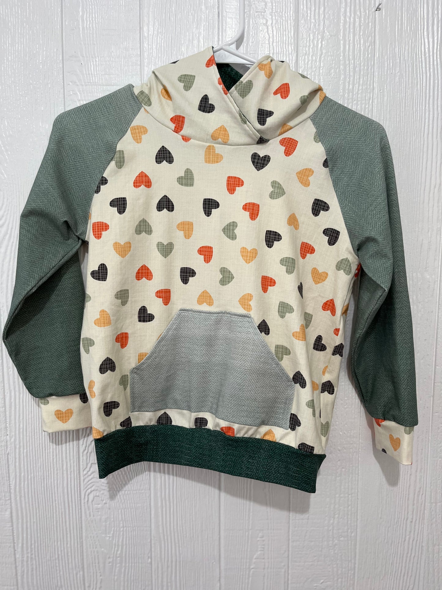 Heart hoodie 7T