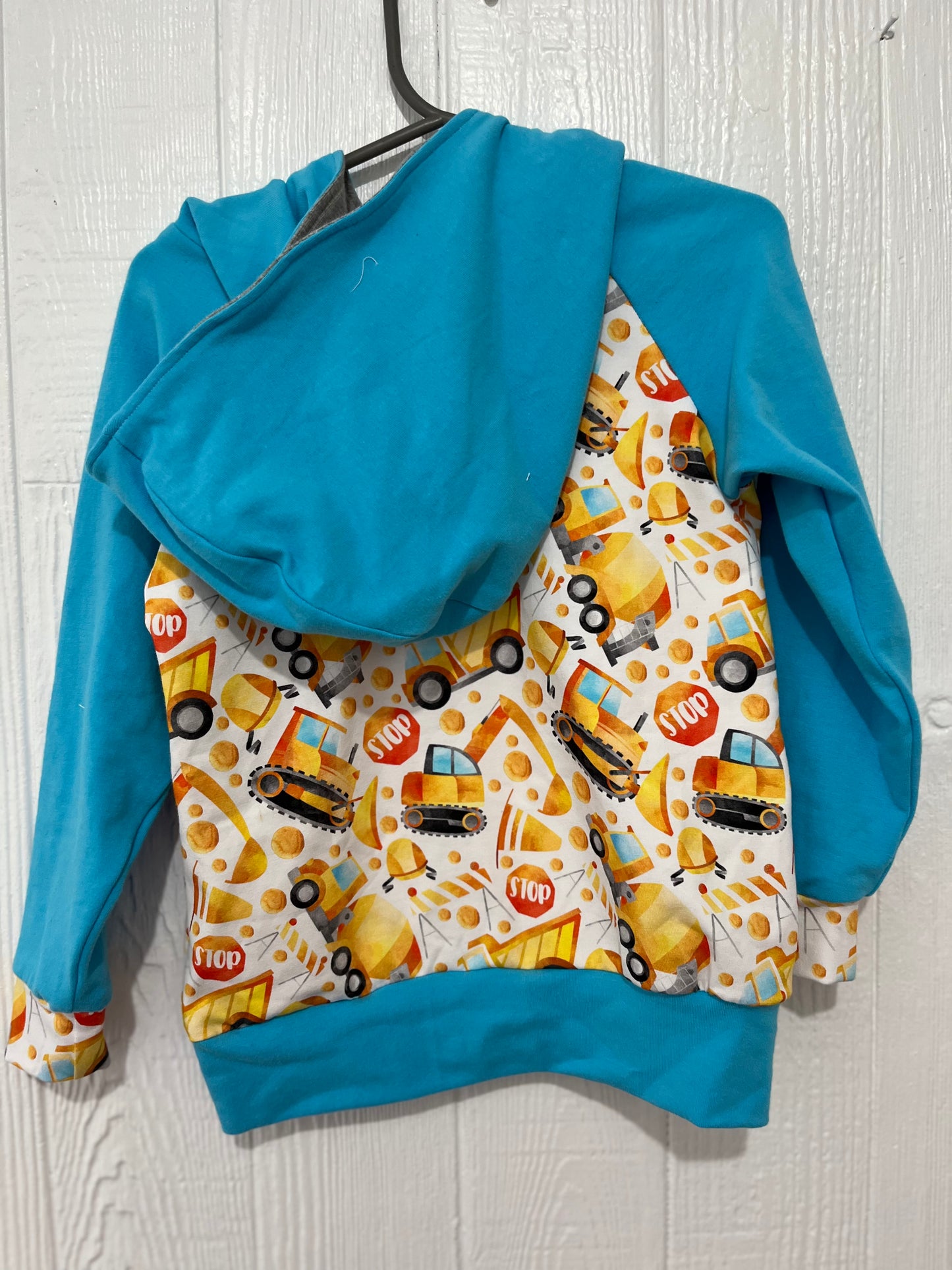 Construction trucks hoodie 2-3T