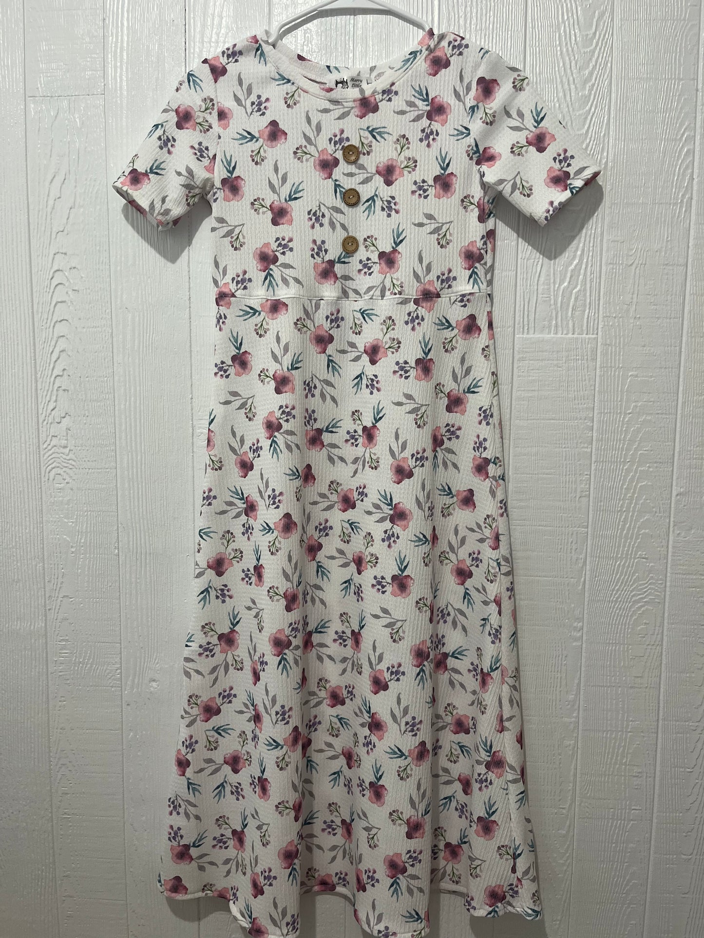 Pink floral dress 8T
