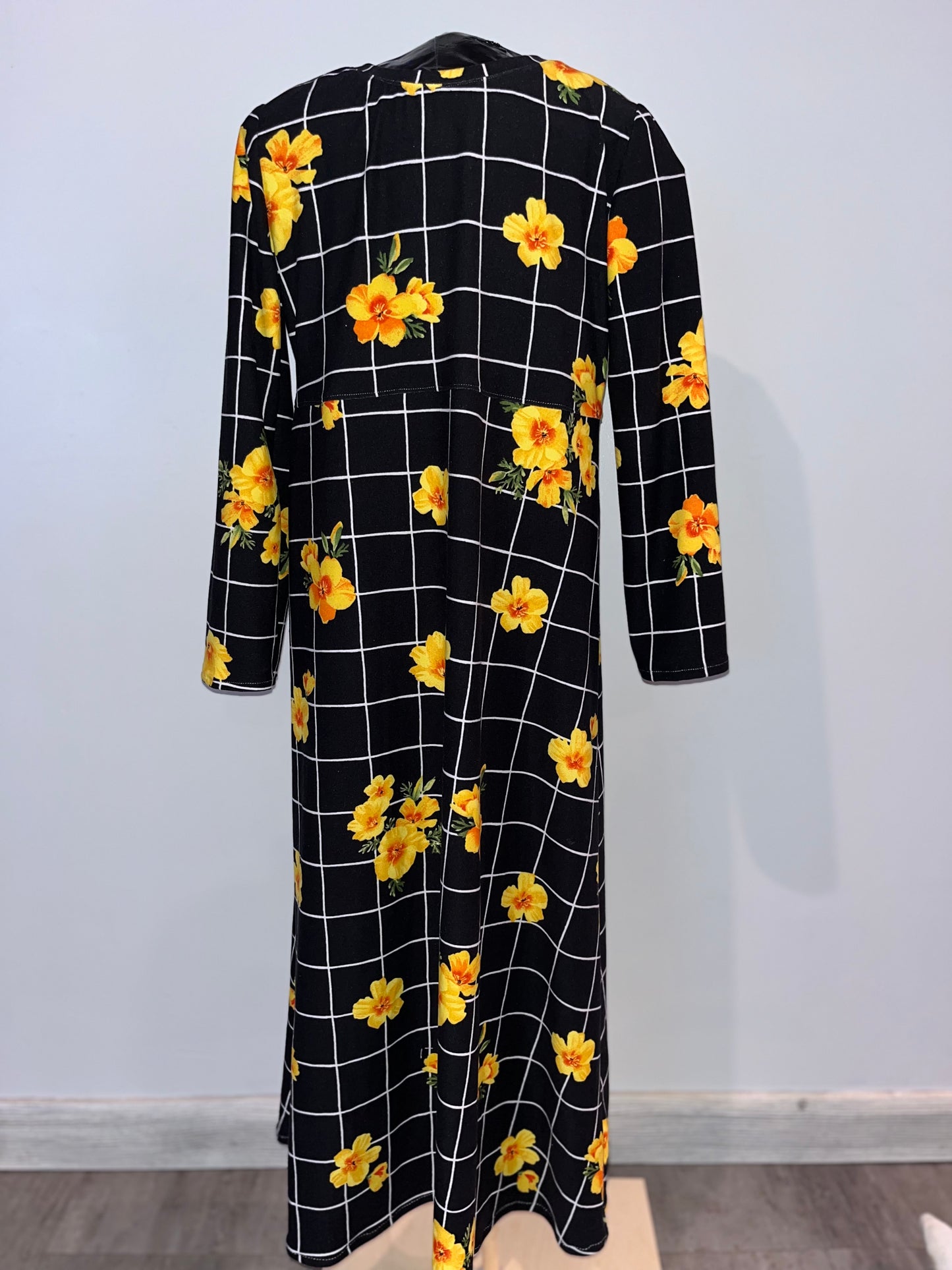 Black with yellow floral dress -6T