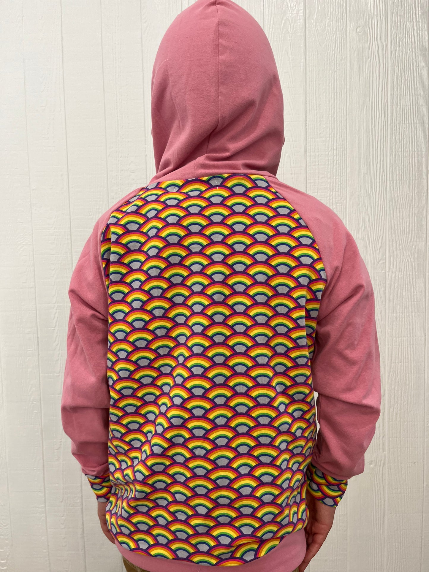Rainbow/ pink hoodie 8T