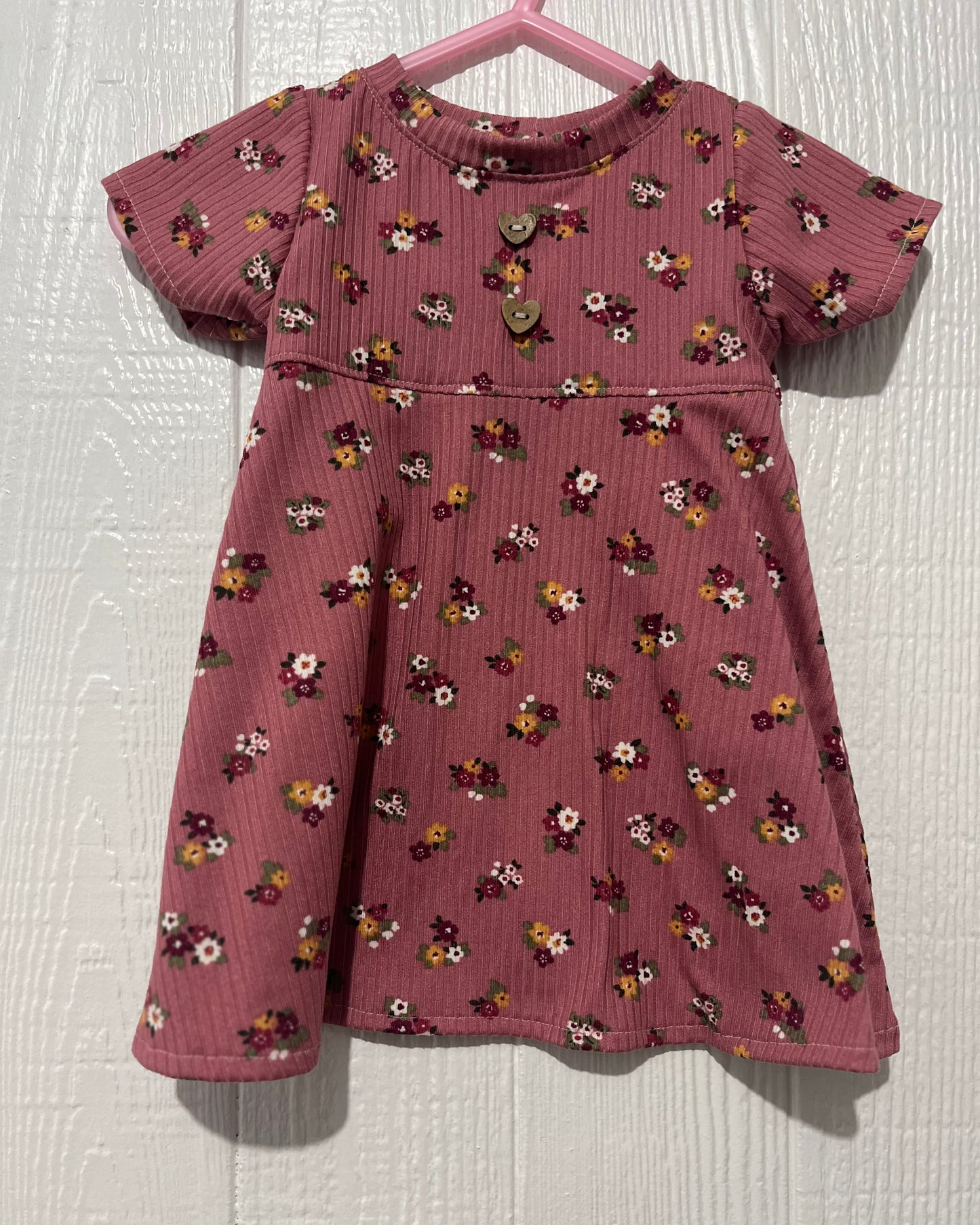 Short Sleeve Pink Floral dress - NB