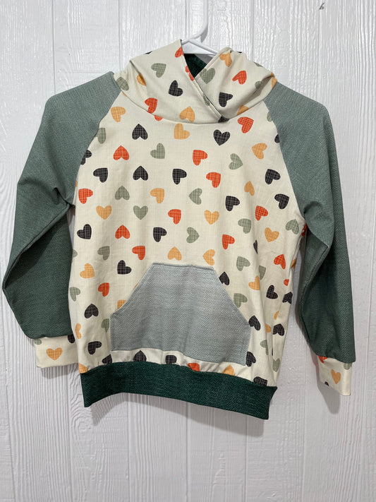 Heart hoodie 7T