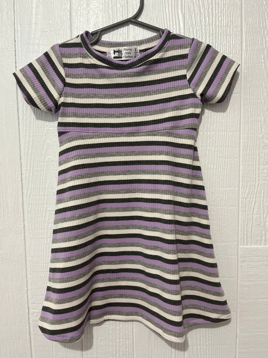 Lavender stripe dress 9-12 mo