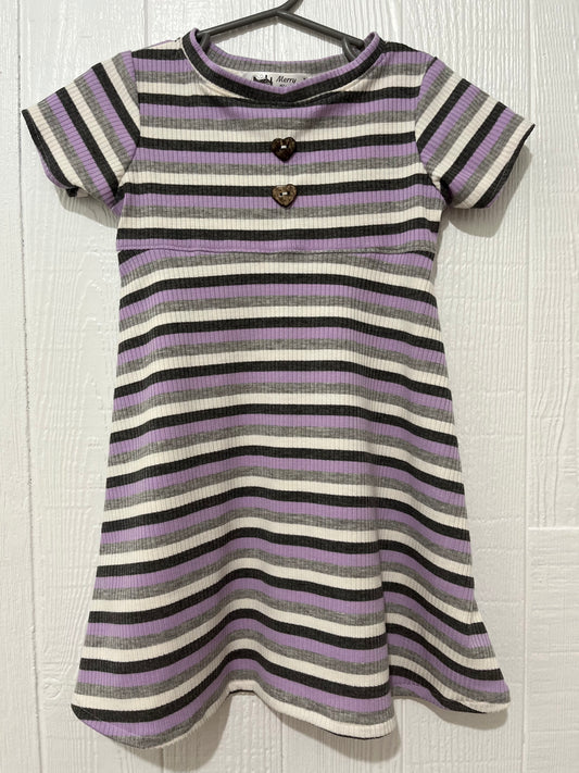 Lavender stripe dress 9-12 mo