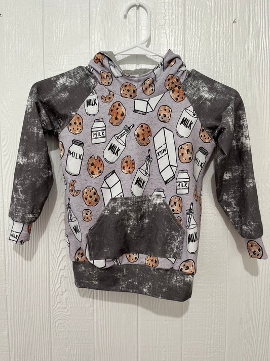 Cookies and milk hoodie 4-5T