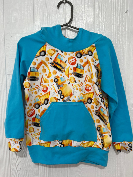 Construction trucks hoodie 2-3T