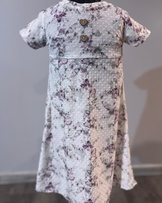 White with butterflies and flowers dress 2T