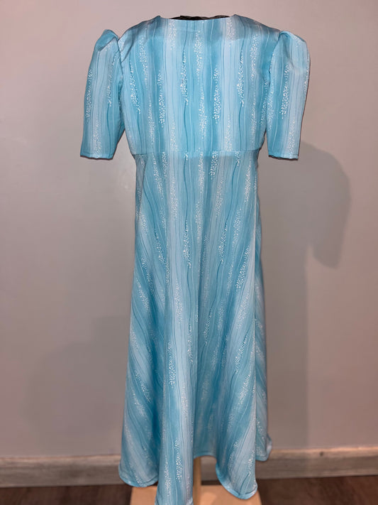 Aqua stripes dress - 6T